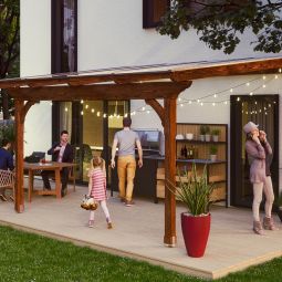Skan Holz Terrasoverkapping Ravenna Terrassendak 5