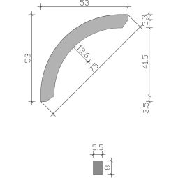 Skan Holz ronde nokbalkband Eik 4