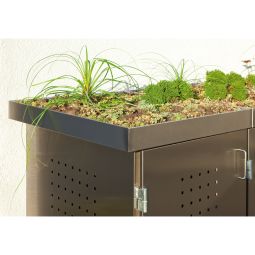 Binto afvalcontainerkast plantenschaal roestvrijstaal rechts-links-apart 3
