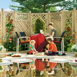 TraumGarten Schutting GADA Hout met 6