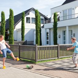 TraumGarten Tuinafscheiding WPC RAJA antraciet 3