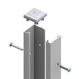 TraumGarten schutting SYSTEEM U-klemmprofiel zilver 3
