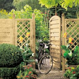 TraumGarten schutting-poort hout XL rond 3