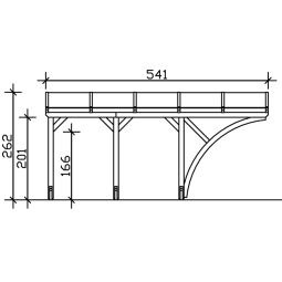 SKAN HOLZ Carport Eifel met 8