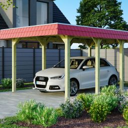 Skan Holz Enkelvoudige houten carport 7