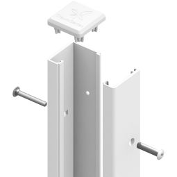 TraumGarten schutting SYSTEEM U-klemprofiel wit 3