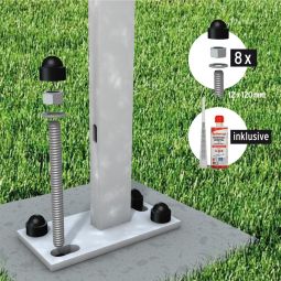 TraumGarten schutting SYSTEEM Verbundanker-Set voor 3