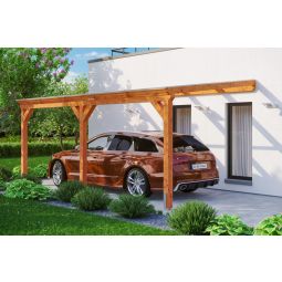 SKAN HOLZ Carport Vogtland aanbouwcarport, 3