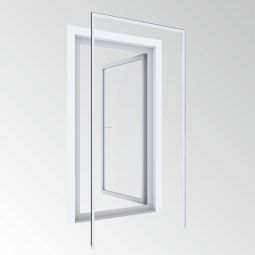 Windhager insectenbescherming Expert montagelijst 125x245 cm wit Boorrij vrije aluminium-raamwerk voor deuren tot 120x240 cm