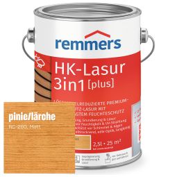 Remmers HK-Lasur 3in1 plus pijnboom/lariks RC-260 Sneldrogende premiumbeits, oplosmiddelarm & met sterke vochtbescherming