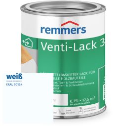 Remmers Venti-Decklack 3in1 wit RAL 9016 Oplosmiddelgebaseerde alkydhaarlak – voor duurzame bescherming en perfect finish op hout binnen en buiten
