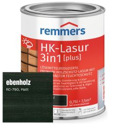 Remmers HK-Lasur 3in1 plus ebbenhout RC-790 Sneldrogende premiumbeits - oplosmiddelarm & met sterke vochtbescherming