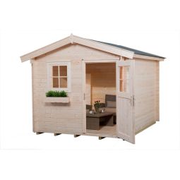 weka tuinhuis Premium 28 FT naturel tuinhuisje verschillende maten, sparrenhout met wanddikte 28 mm