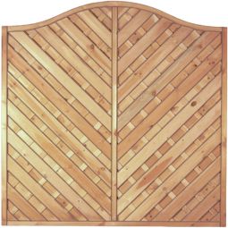 T&J Schutting Maxi-Diagonal Kroon Zichtscherm Lamellenomheining Maxi-Diagonal Kroon, 180x180/160 cm, onder druk geïmpregneerd, met geribbelde lamellen, hoogwaardige roestvrijstalen schroefverbinding