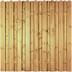 T&J Schutting Lieke rechte privacyschutting Planken omheining Schutting recht 180x180 cm, drukgeïmpregneerd, gladde latten ca. 14x120 mm, stabiele dwarsbalken ca. 20x65 mm