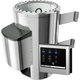 Karibu Saunaofen 3,6 kW Plug&Play externe Besturing inclusief 18 kg diabasstenen