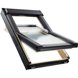 Roto zwaairaampje configurator RotoQ Q4 H200 Hout Aluminium dakraam Personaliseer uw dakraam - grootte, besturing, beglazing en energieprestaties kunnen met de configurator individueel worden aangepast