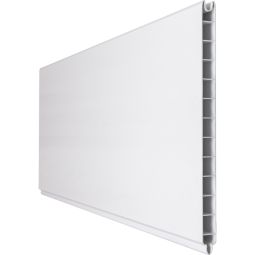 GroJa BasicLine PVC-steekzaun schutting wit Enkel profiel Zichtscherm Lamellenomheining Hochwaardig kunststof met PVC-folie afgewerkt, veel combinatiemogelijkheden, 180x30x1,9 cm