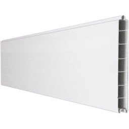 GroJa BasicLine smal PVC-steekzaun schutting wit Enkelprofiel Zichtscherm Lamellenomheining Hochwaardig kunststof met PVC-folie verfijnd, veel combinatiemogelijkheden, 180x15x1,9 cm