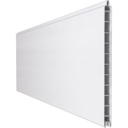 GroJa BasicLine Premium PVC-steekzaun schutting wit enkelprofiel scherm lamellenomheining Uit hoogwaardig kunststof, veredeld met PVC-decoratiefolie, veel combinatiemogelijkheden, 180x28,4x1,9 cm