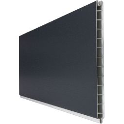 GroJa BasicLine PVC-steekzaun schutting antracietgrijs enkelprofiel privacy lamellenomheining Hoogwaardig kunststof met PVC-folie veredeld, veel combinatiemogelijkheden, 180x30x1,9 cm