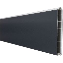 GroJa BasicLine smal PVC-steekzaun privacyafscheiding Antracietgrijs Enkelprofiel zichtscherm lamellenomheining Hoogwaardige kunststof versierd met PVC-folie, veel combinatiemogelijkheden, 180x15x1,9 cm