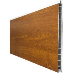 GroJa BasicLine Premium pvc steekzaun schutting Golden Oak enkelprofiel zichtscherm lamellenomheining Uit hoogwaardig kunststof, voorzien van PVC-decoratiefolie, veel combinatiemogelijkheden, 180x28,4x1,9 cm
