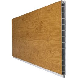 GroJa BasicLine PVC-steekzaun schutting Rustieke eik Naturel Enkelprofiel zichtscherm lamellenomheining Hoogwaardig kunststof met PVC-folie versierd, veel combinatiemogelijkheden, 180x30x1,9 cm