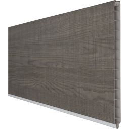 GroJa BasicLine pvc steekzaun schutting Grey Ash Cut enkelprofiel zichtscherm lamellenomheining Hoogwaardig kunststof met PVC-folie, veel combinatiemogelijkheden, 180x30x1,9 cm