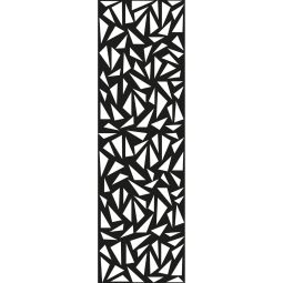 GroJa XL-Designinzet Triangle Aluminium Antraciet DB 703 Zichtscherm 60x180 cm, met ronde doorlopende lijst, inclusief bevestigingsmateriaal