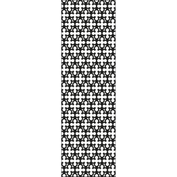 GroJa XL-Designelement Oriëntaal Aluminium Antraciet DB 703 Zichtscherm 60x180 cm, met rond omlopend frame, inclusief bevestigingsmateriaal