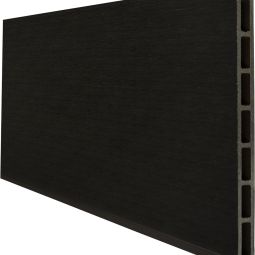 GroJa Solid Grande Premium Steekzaun Schutting Zwart co-geëxtrudeerd Enkelprofiel Zichtscherm Steekzaun Lamellenomheining Aan beide zijden dezelfde uitstraling, veel combinatiemogelijkheden, 180x24x1,9 cm