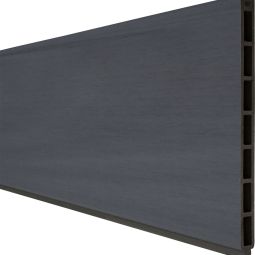 GroJa Solid Grande steekzaun Schutting Steengrijs cogeëxtrudeerd Enkelprofiel Zichtscherm Steekzaun Lamellenomheining Aan beide zijden gelijke uitstraling, onbeperkte combinatiemogelijkheden, 180x25,3x1,9 cm