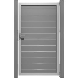 GroJa Enkel Lumino Aluminium steekzaun Zilvergrijs Hoogwaardige materialen en edele uitstraling, aluminium frame en aluminium lamellen, poedergecoat, 100x180x4 cm