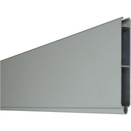 GroJa Lumino aluminium steekzaun enkelprofiel schutting zilvergrijs zichtscherm steekzaun lamellenomheining Stabiele aluminium lamellen met poedercoating, veel combinatiemogelijkheden, 180x15x2 cm