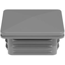 GroJa vervangingskap voor aluminium zichtschermPaal Zilvergrijs RAL 7001 Uit stevig en weerbestendig kunststof, voor 6x6 cm sterke aluminium-palen