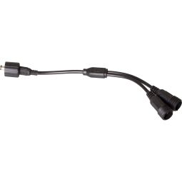 GroJaGlow Y-Verdeelkabel zwart Wordt benodigd bij het aansluiten van meerdere LED-lichtlijsten (max. 5 stuks). Beschermingsklasse IP67