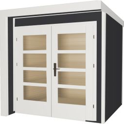 weka Designhuis 262 antraciet tuinhuis modernes Design, massieve houtenbouwweise