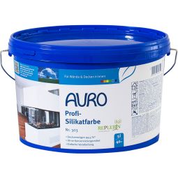 AURO Silikaatverf wit nr. 303 De probleemoplosser voor schimmelaantastbare alkalische muren zoals beton of pleisterwerk, 5 liter