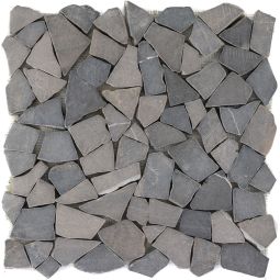Wellker Natuursteenmozaïek Recife Graphite 30,5x30,5 cm Mozaïektegels Voor binnengebruik, vochtige ruimte, wand geschikt