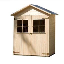 weka tuinkast 357 onbehandeld gereedschapskuur opslagkast 163x87x216cm, massief hout