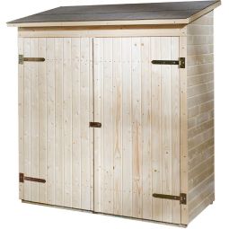 weka Tuinkast 361 A Onbehandeld Gereedschapskuur Opslagkast 163x85x190cm, massief hout