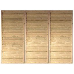 Karibu achterwand voor carport Afmeting (BxD) 250x200cm of 540x200cm