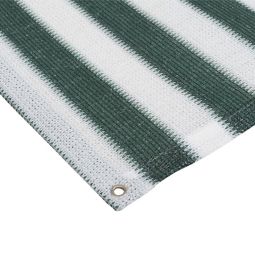 Balkonscherm Groen-Wit 90x300 cm Modern, ondoorzichtig balkonscherm in groen-wit, met ogen voor bevestiging, PP-weefsel