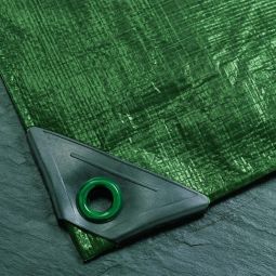 Afdekzeil met ogen Groen Weefselfolie verschillende formaten en materiaalsoorten