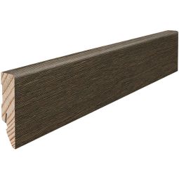 HARO Stecksockelleiste Cube Eik Rietkleuring Plinten Donkere, moderne houtstructuur, onderhoudsvriendelijk, afmetingen 16x58 mm, 2,2 m