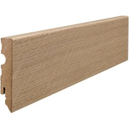 HARO klikplint Cube eik MDF-kern zuiverwit plinten Kubus-profiel met grote hoogte, 2200x15x80 mm, decoratief, onderhoudsvriendelijk