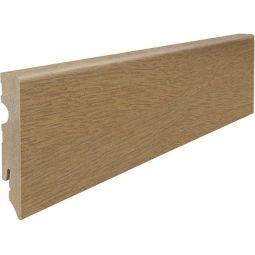 HARO Stekplinten Cube Eik MDF-kern zandgrijs Plinten 2200x15x80 mm, kubusprofiel met grote bouwhoogte