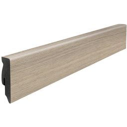 HARO steekplint Cube Eik Emilia zachtgrijs Plinten 2200x16x58 mm, zachtgrijze houtlook, duurzaam en onderhoudsarm
