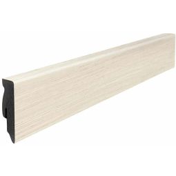 HARO Steekafdeklijst Cube Eik Emilia wit Plintwerk 2200x16x58 mm, lichte houtuitvoering, veelzijdig en onderhoudsvriendelijk